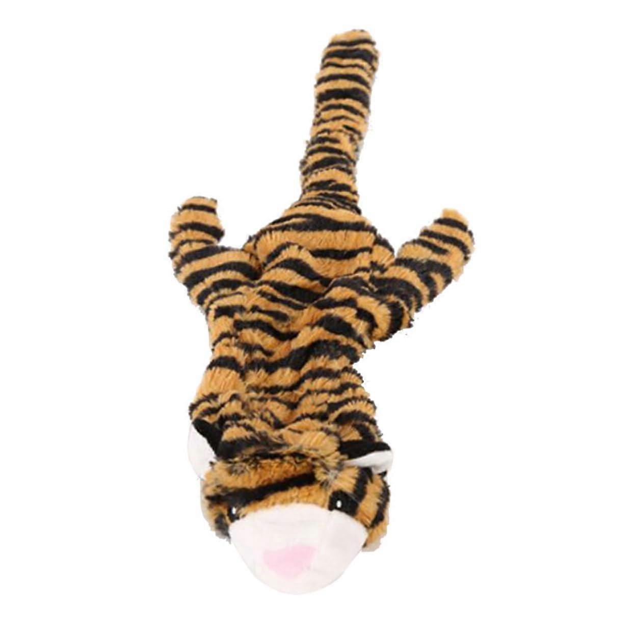 Durable Chew Toy for Dogs in Tiger Shape with Squeaker Function