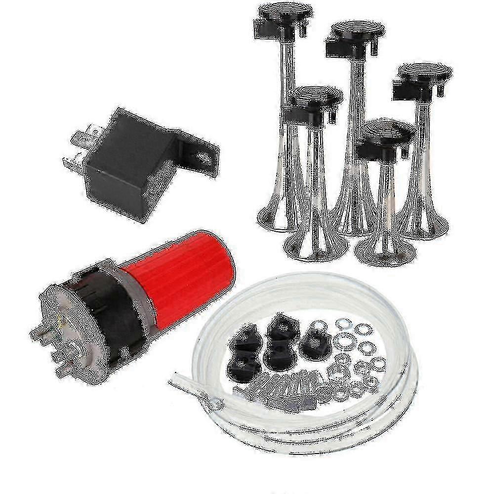 Hhcx- 5 Trompete Musical Dixie La Cucaracha Elektronisches Horn 12v 125db Auto LKW Boot Busse Kompressor-Yvan
