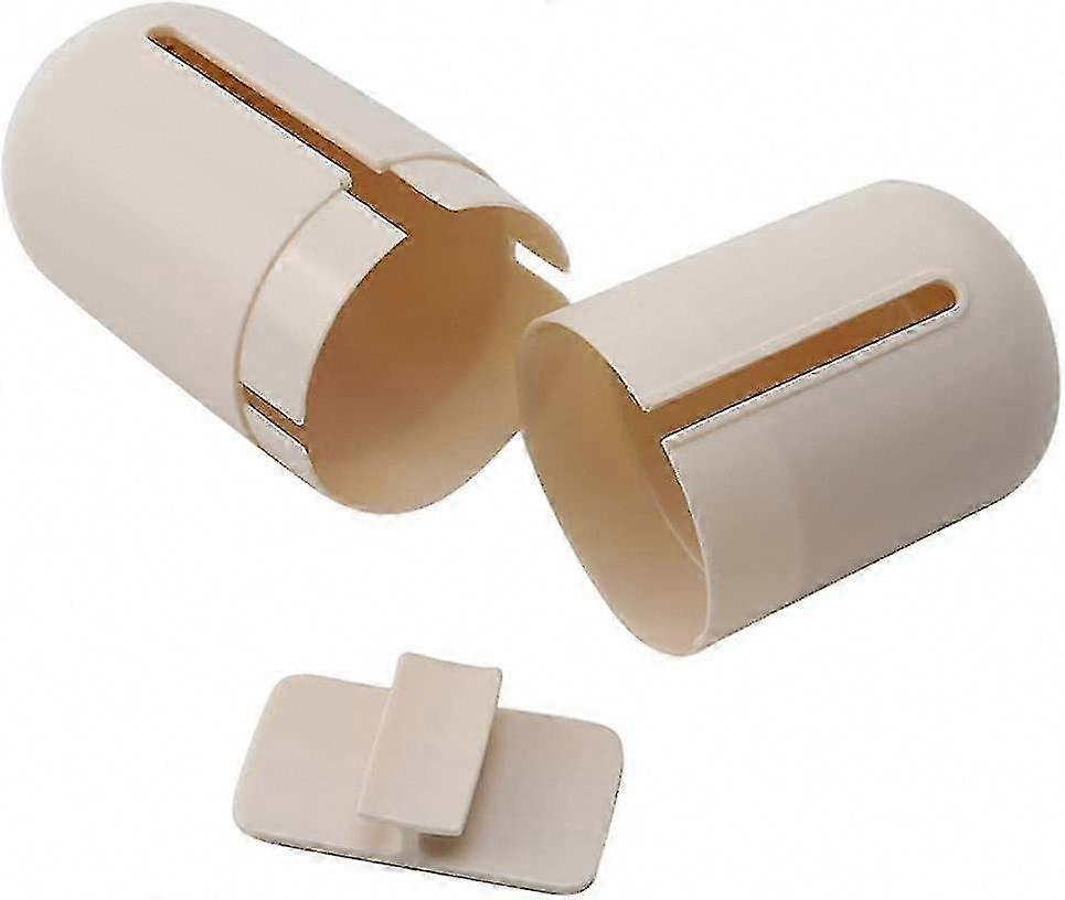 Wall-Mounted Garbage Bag Storage Box - Mini Capsule Design, Space-Saving Plastic Bag Dispenser (Beige)