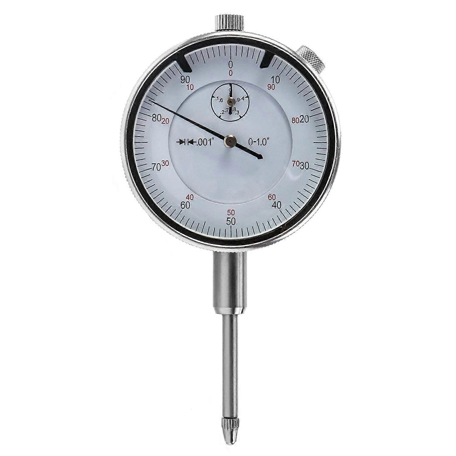 Dial Indicator, 0-1" Measurement Gauge and 0.001" Precision, with Locking Screw