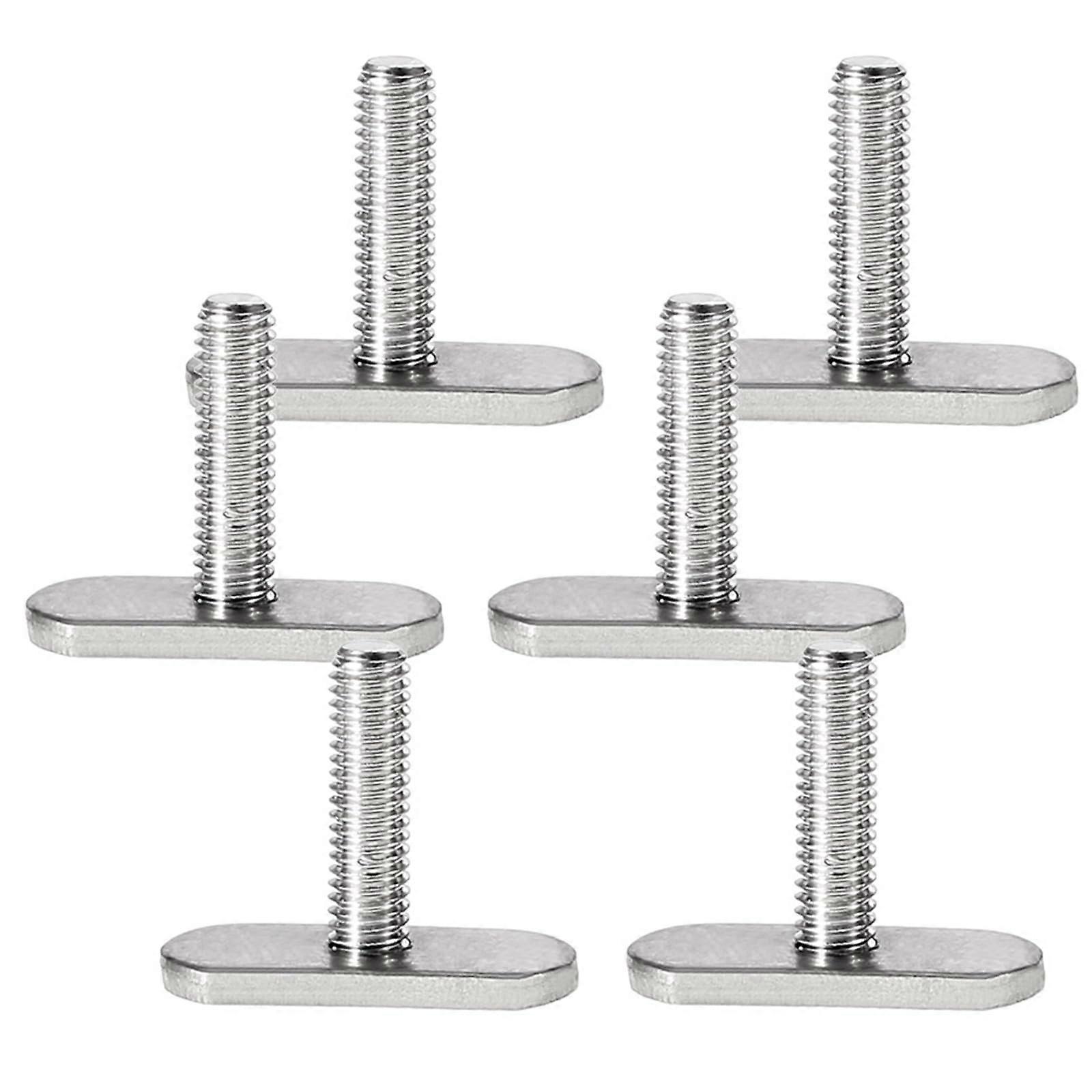 6 Pack 1/4"-20 T Slot Track Bolts for Kayak Gear Mounting System, 1" Length, 1/2" Width