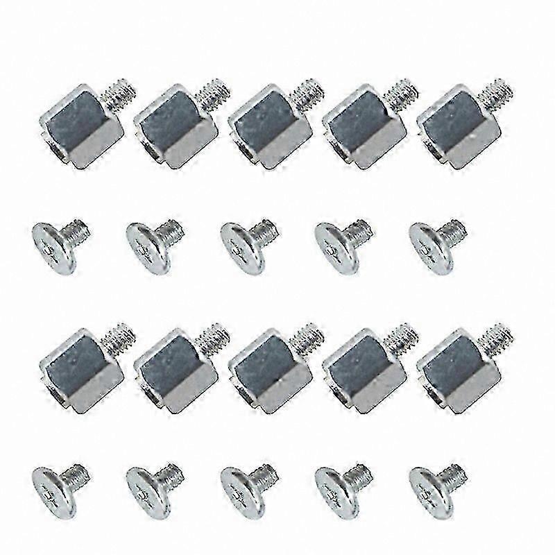10 Sets Silver Black Standoff Screws and Hex Nuts for M2 SSD Motherboard Mounting Kits
