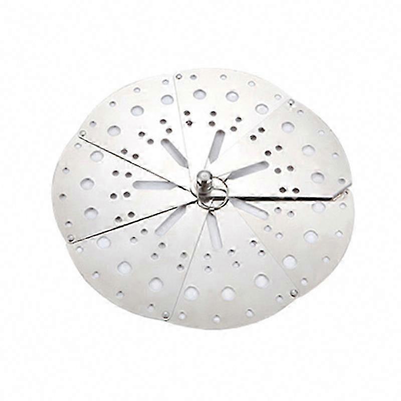 Stainless Steel Adjustable Drop Lid for Simmering Pots - Anti-Overflow Cover with Steaming Rack