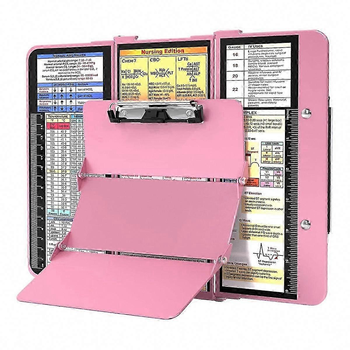 Foldable Nursing Clipboard with Low Profile Clip & Pen Pocket for Nurses & Students