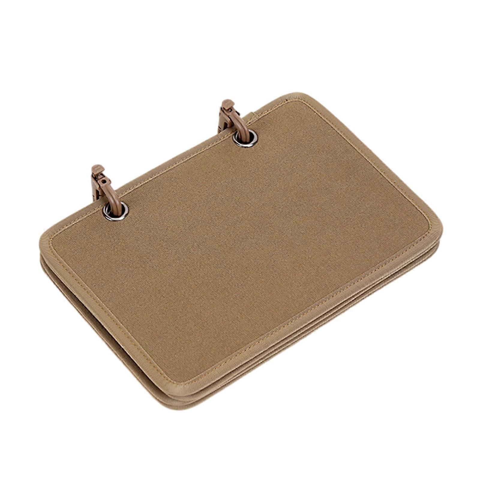 Flip-Page Patches Display Binder With Removable Rings, Khaki Color, 18x27 Cm