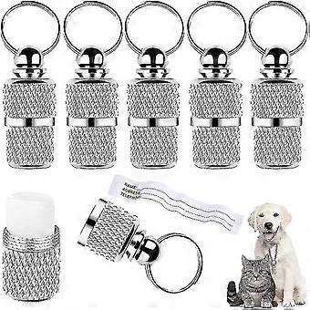 10 Pieces Ad Tag Dogs Cat Dog Tag Animal Tag With Key Ring Dog Tag Collar Tag For Cat Collar Dog Collar Tag Ad Sleeve Silver