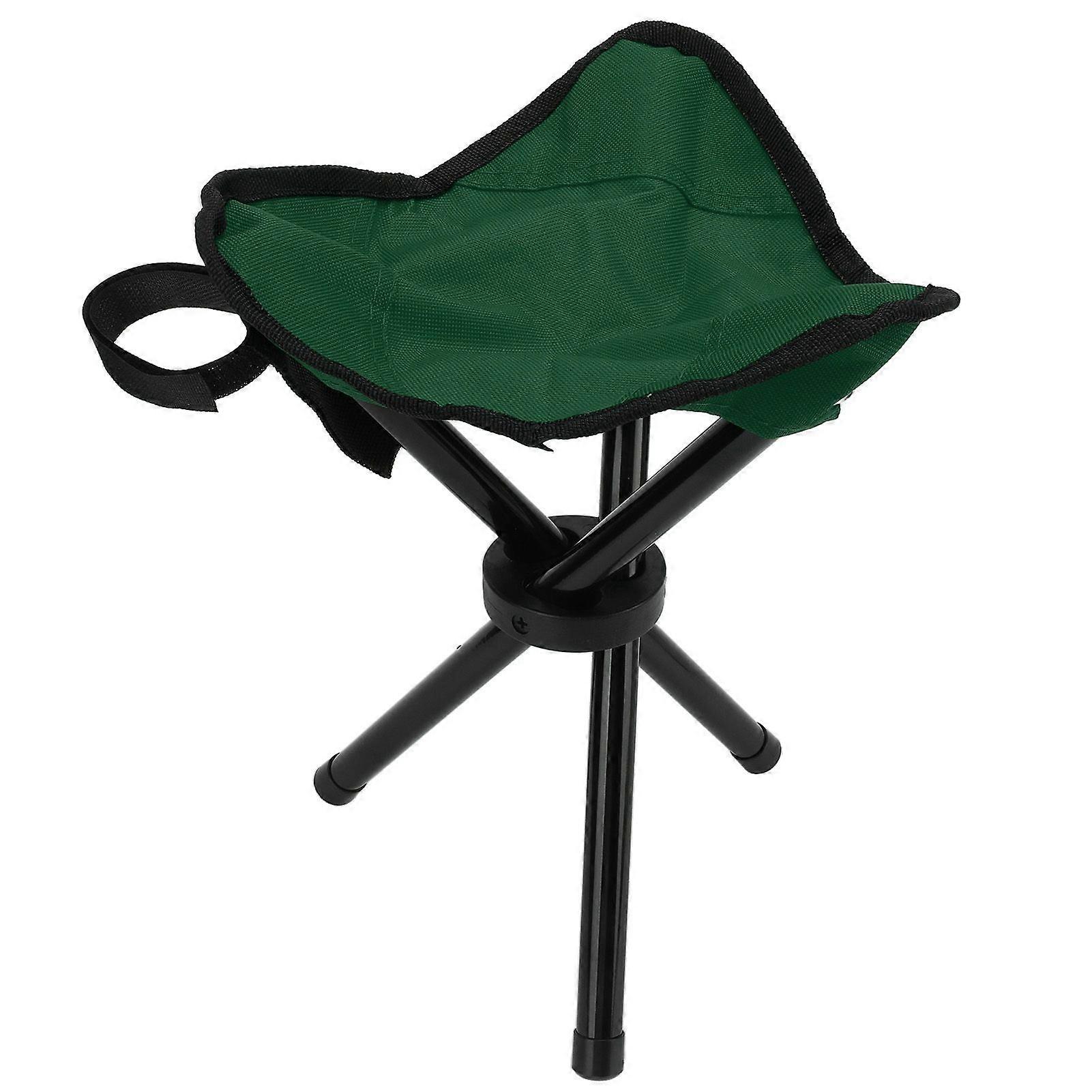 Camping Tripod Stool Portable Foldable Lightweight Camping Tripod Seat for Hiking Hunting Walking Fishing Travel Green