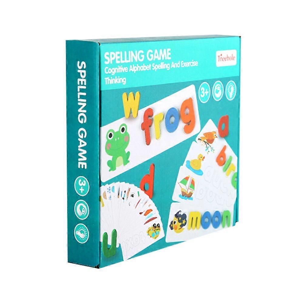1 Set Spelling Words Game 26 English Alphabet Early Learning Cognitive Tool Word Spelling Exercises Supplies Educational Playthings for Kids Children