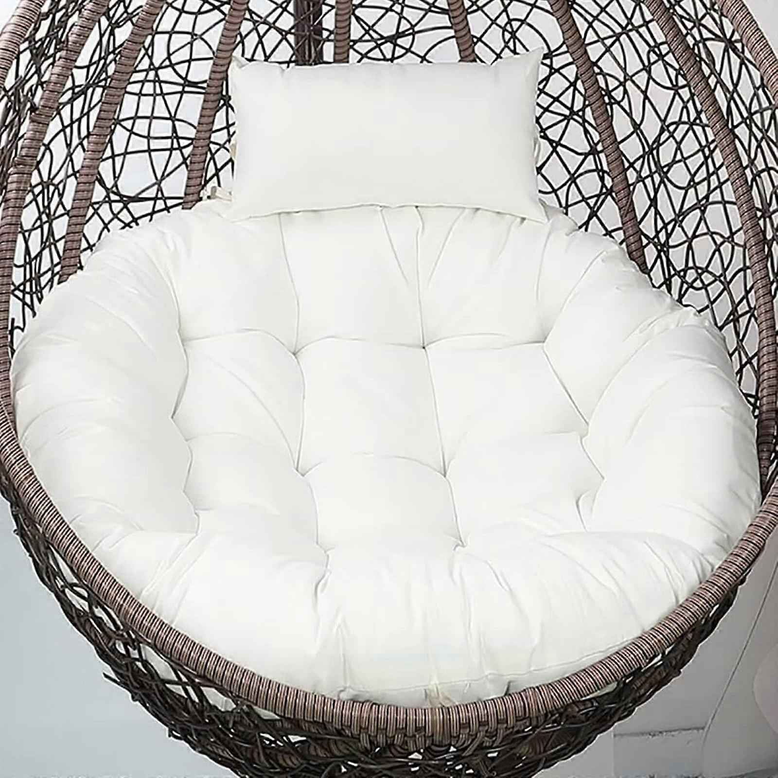 Swing Egg Chair Cushion Replacement 45in x 45in, Detachable Hanging Chair Cushion Set with Headrest for Patio and Hammock Use