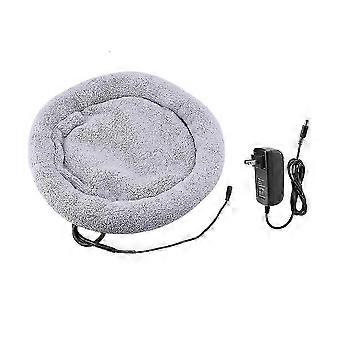 Tapete de Aquecimento Elétrico para Animais de Estimação para Gatos e Cães Pequenos Tapete de Cama Aquecido Quente (110-240V)Cinza