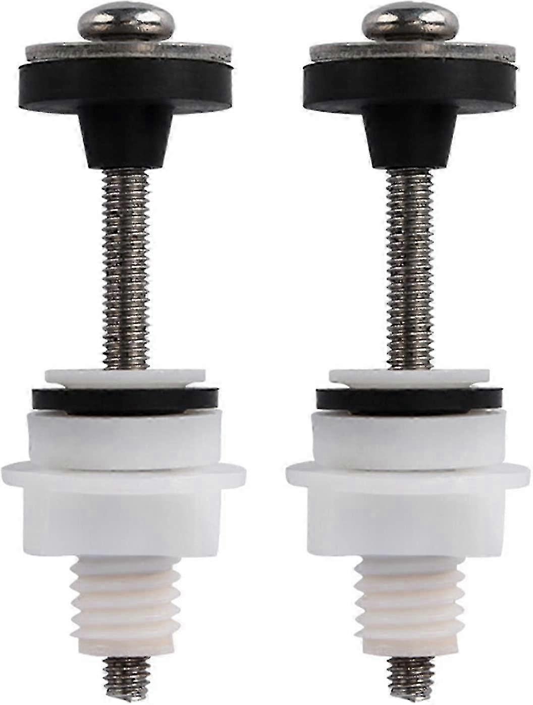Asiento del inodoro Bisagra Perno Tanque a tazón Perno (blanco) (2pcs)