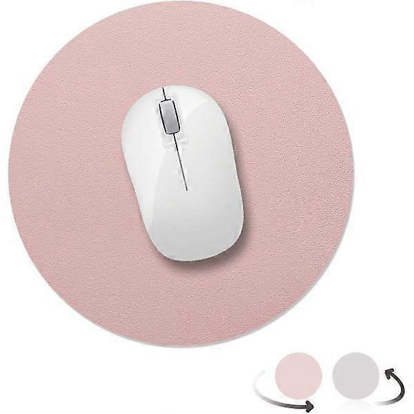 Round Mouse Pad 220x220x2mm, Non-Slip Waterproof PU Leather Desk, mousepad.