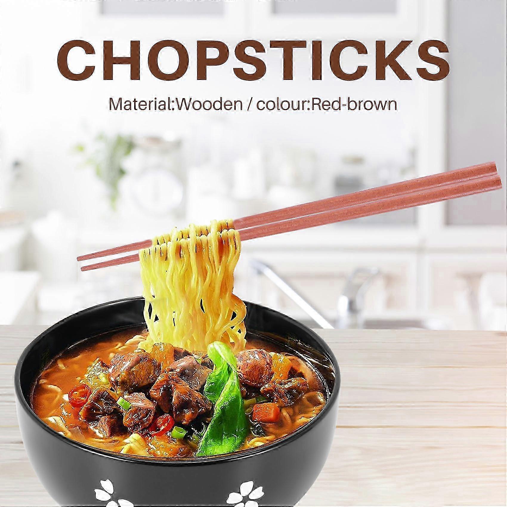 Wooden Cutlery Set Reusable Spoon Fork Chopsticks for Camping Lunch