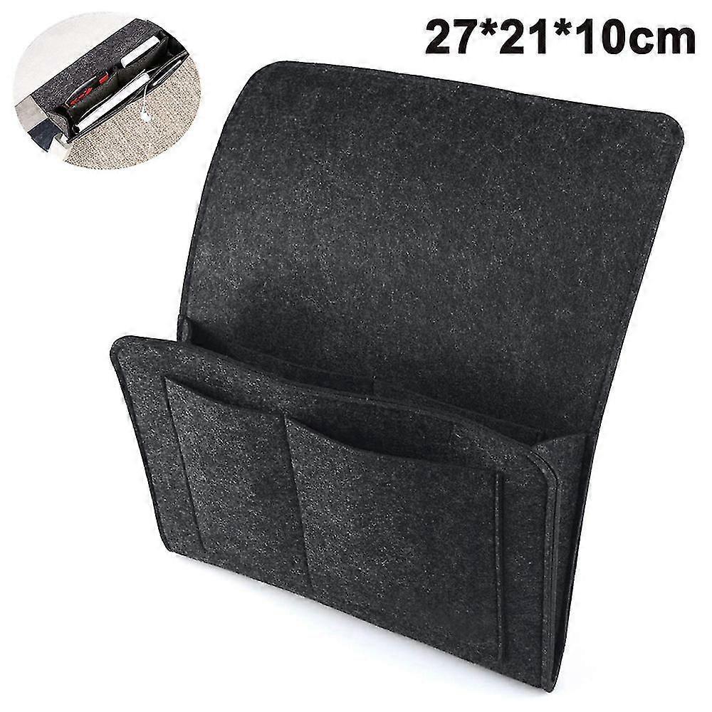 Felt Bedside Storage Bag With Pockets, Insert Sofa Hanging Organizer