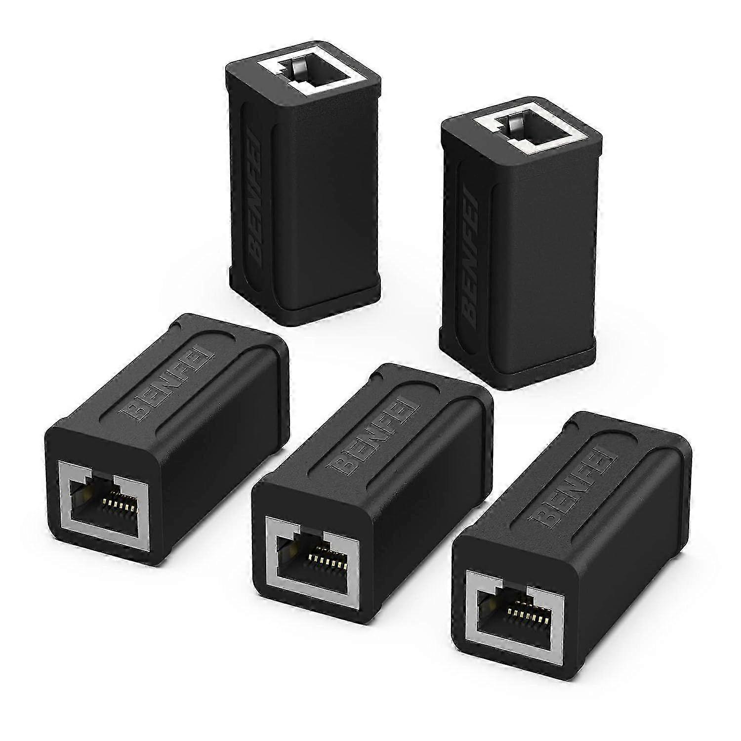 2025 Latest Model RJ45 Inline Coupler, 5 Pack Cat7 Cat6 Cat5e Ethernet Coupler