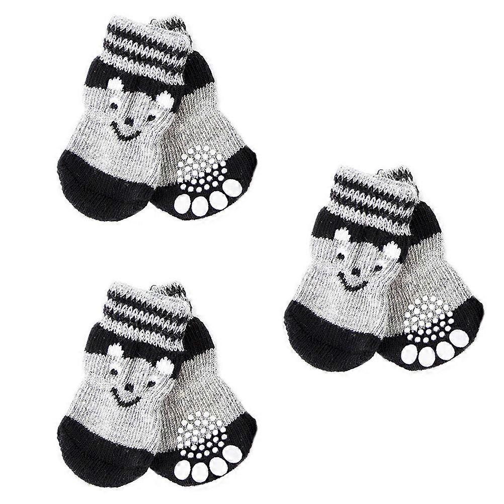 3Pairs Pet Paw Protectors with Anti-Slip Function for Dogs