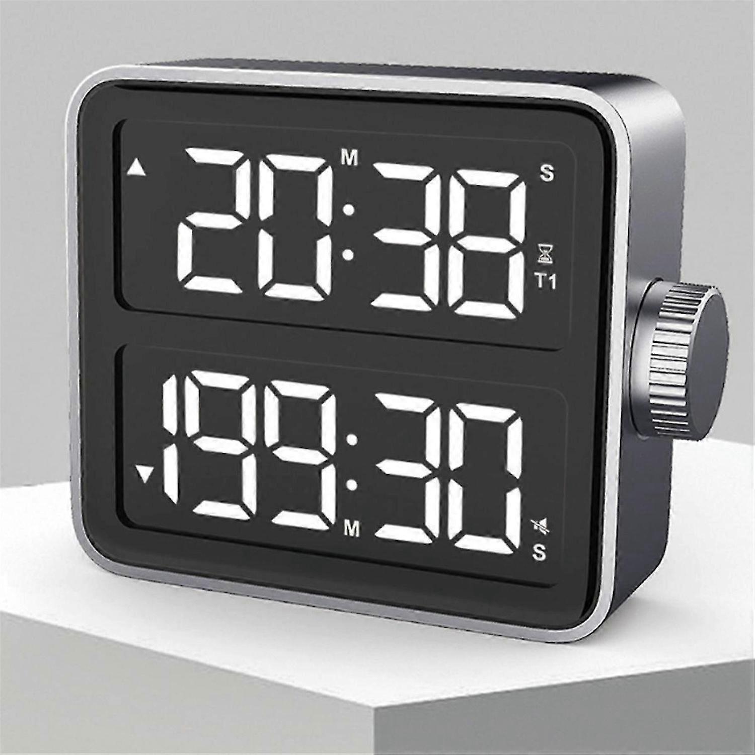 Kitchen Accessories Large LCD Digital Timer , Dual Screen Kitchen Timer, Indoor Study Timer, Bedroom, Bedside, Desktop