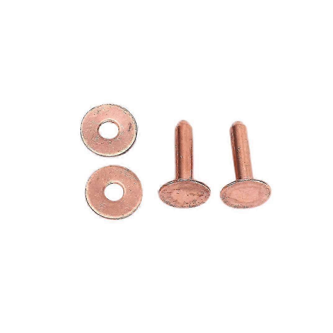 2025 100 sets copper rivets and burrs washers leather copper rivet