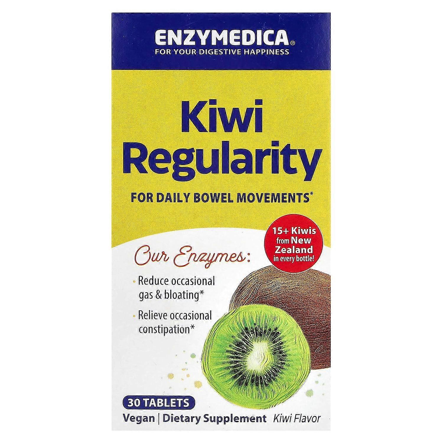 Enzymedica, Kiwi Regularity, Kiwi, 30 Tablets
