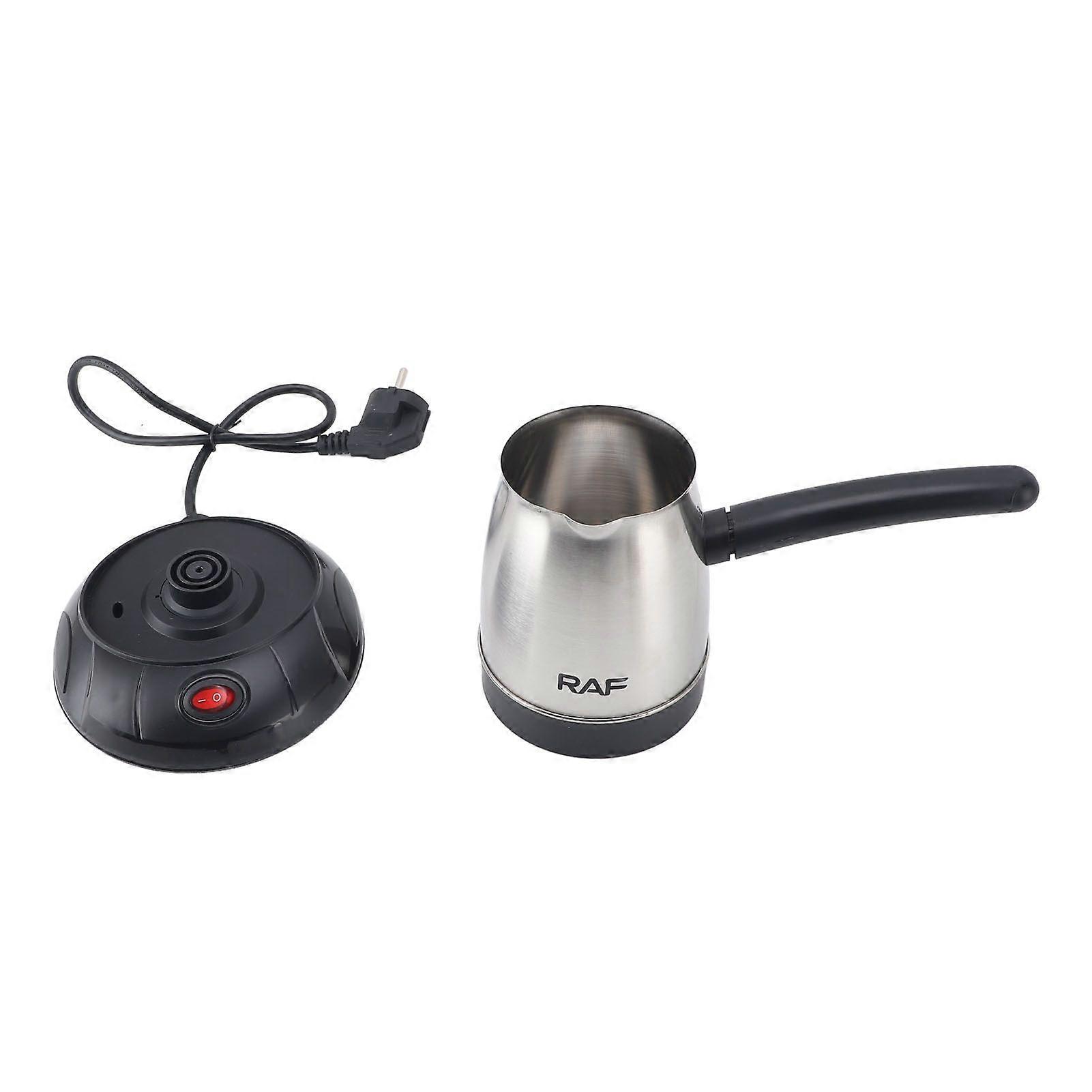 Turkish Coffee Maker Pot Long Removable Handle Stainless Steel Electric Coffee Kettle for Tea Milk 500ml