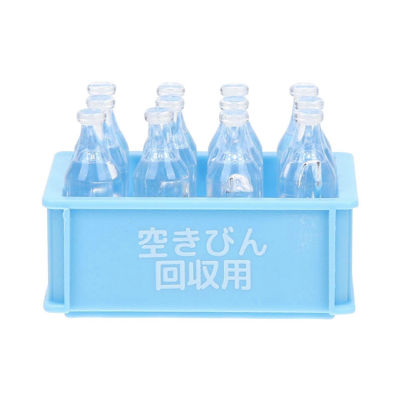 Kids Pretend Play Toy Mini House Drinks Box for Playing 3Sets Sky-Blue