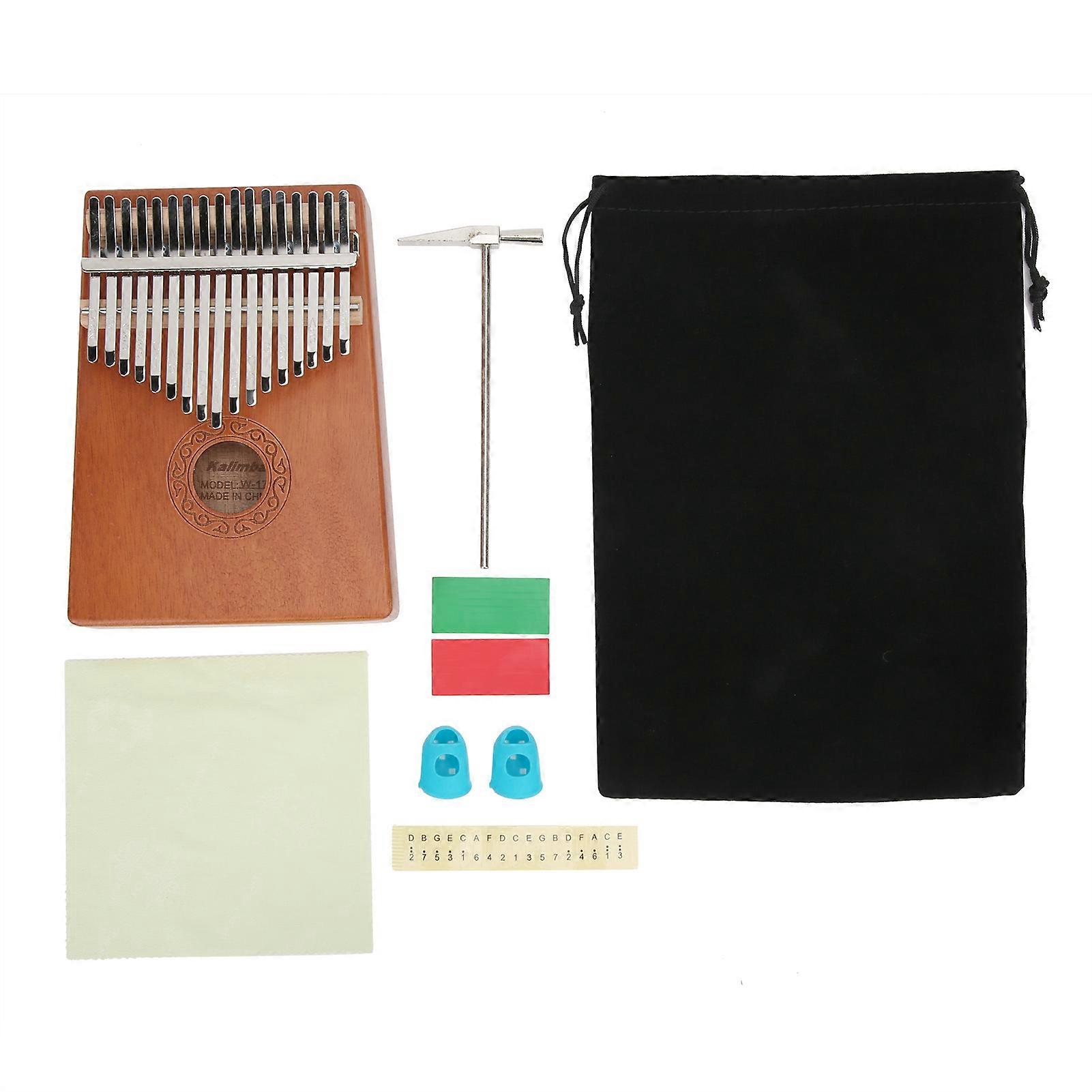 Kalimba à 17 touches, piano à pouce en acajou, mini instrument de musique portable, jouet, cadeau d'anniversaire