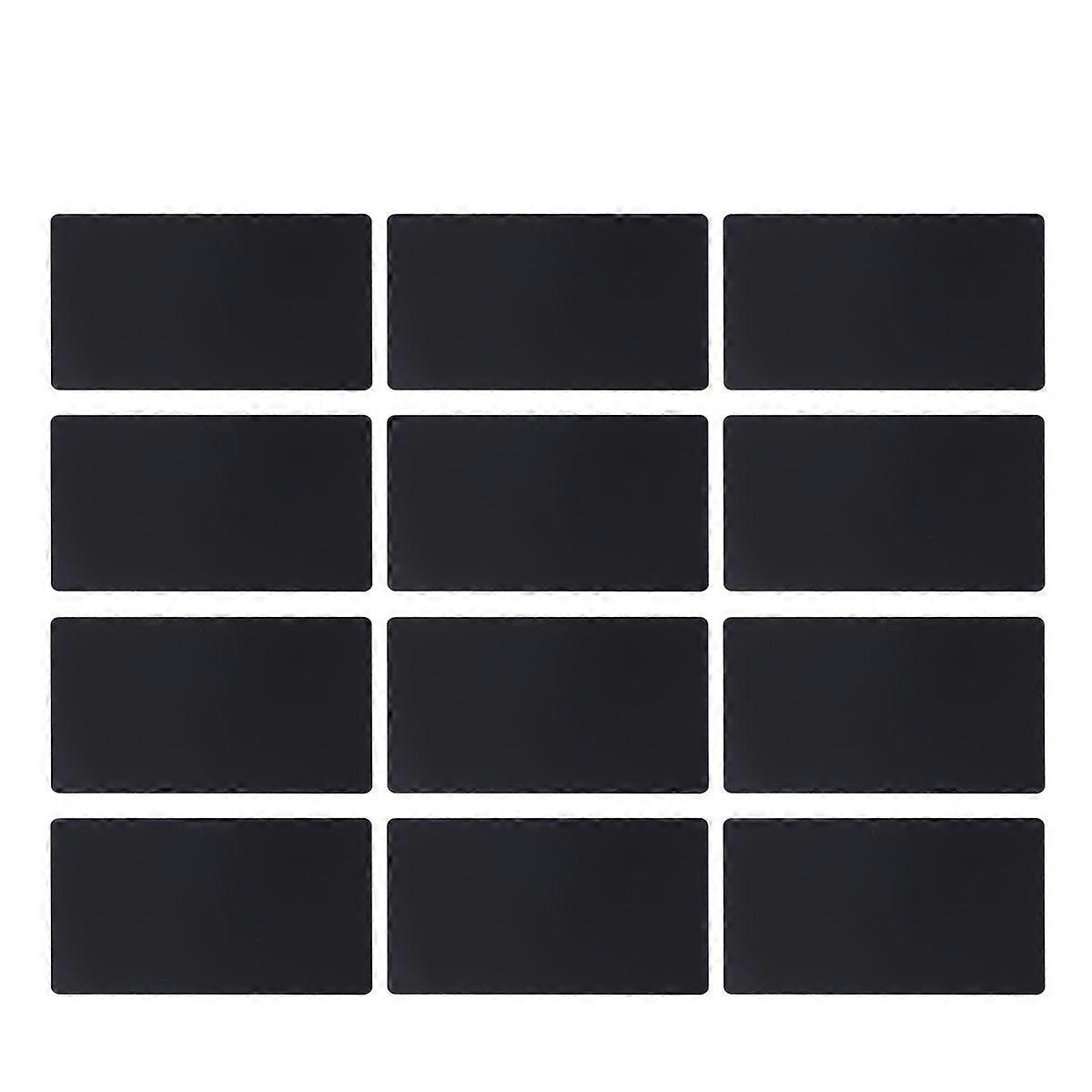 50 Pcs 0.2MM Thin Colored Anodized Aluminum Business Blank Machine Engraver and CNC Engraving Available (Black)