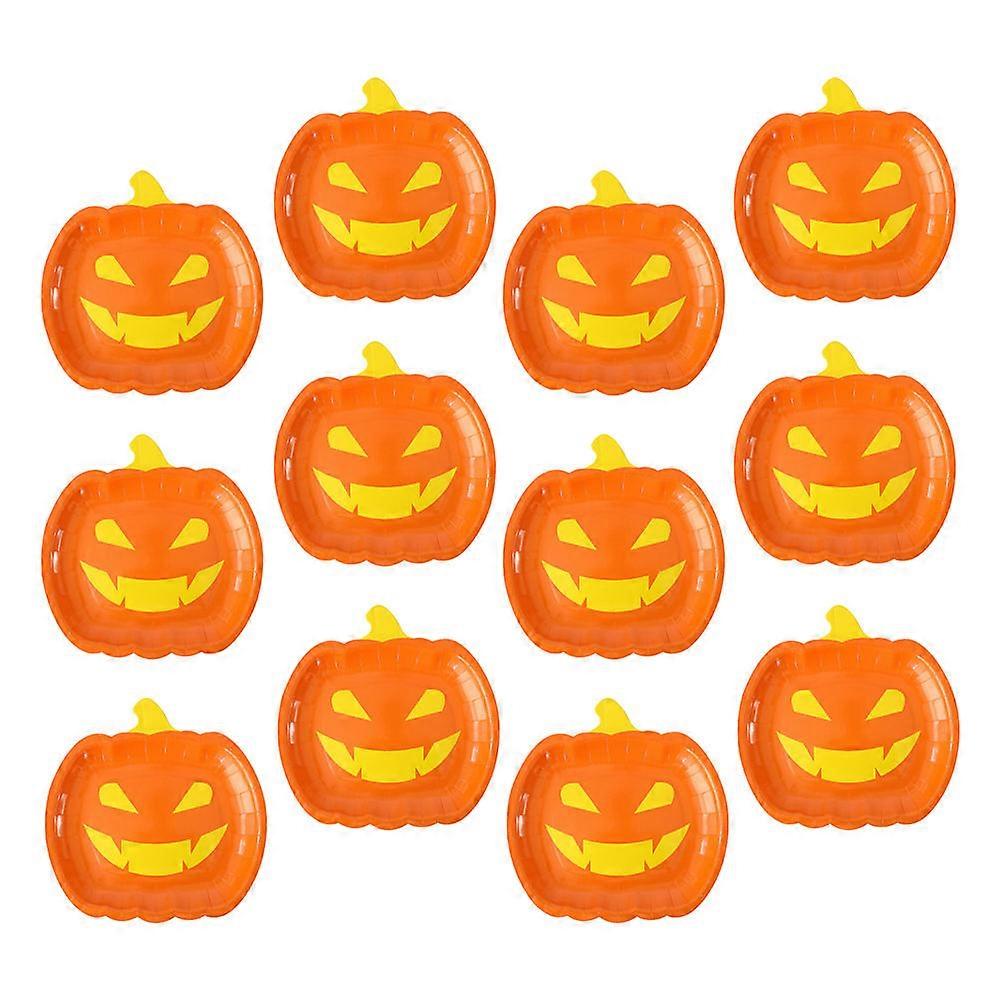 Fall Pumpkins Pumpkin Shaped Picnic Paper Orange Waterproof 20Pcs