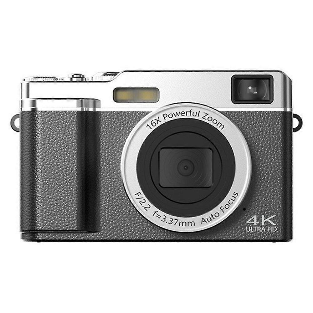 M22 2.8 Inch IPS Screen Portable Digital Camera HD Photo Capture 16X Zoom Retro 4K Video Recorder, with 32GB Card + Card Reader
