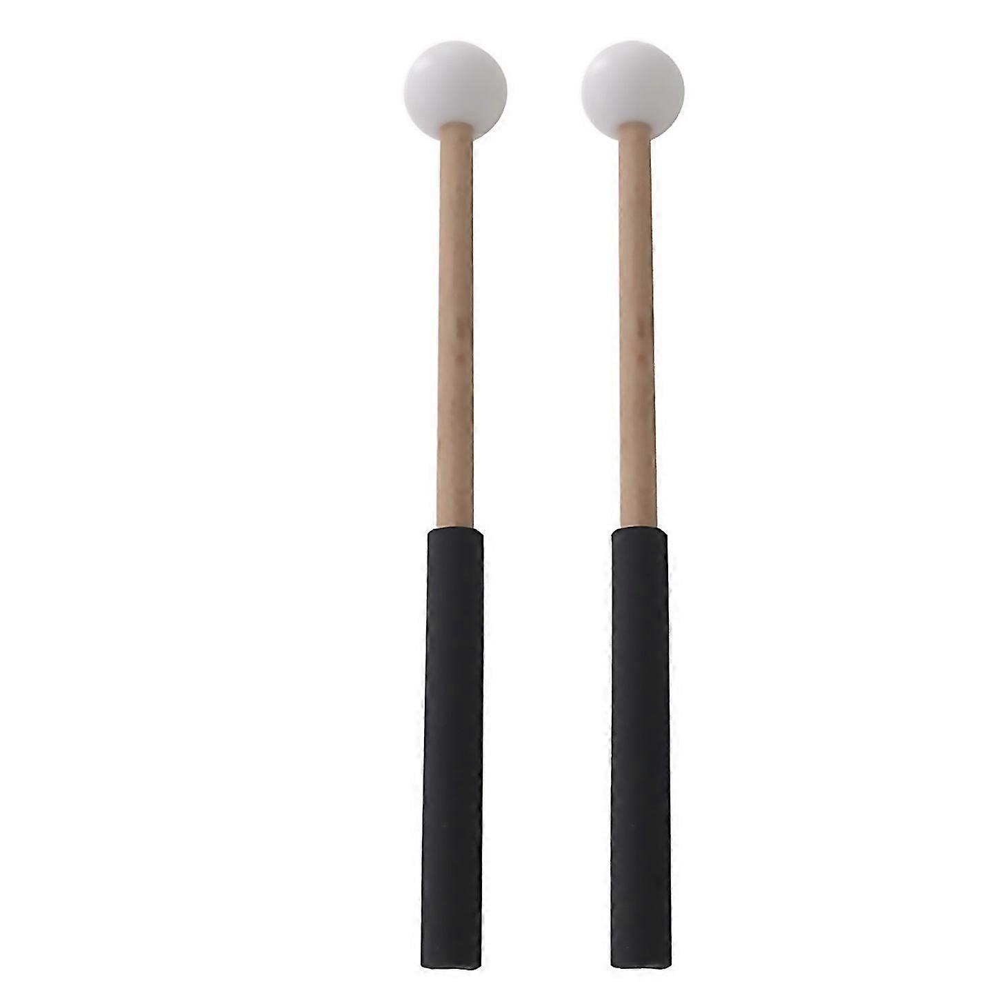 For Percussion Mallets Stick With Rubber Head And Handle White