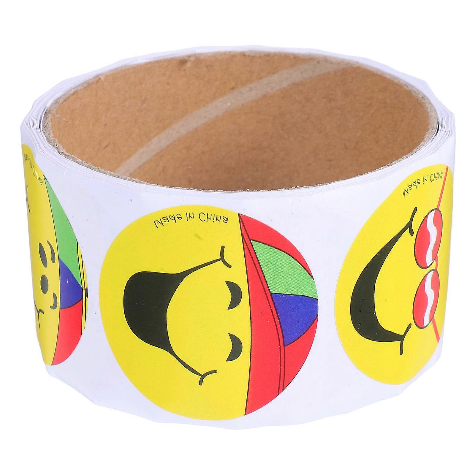 Smile Face Circle Stickers for Fun 100Pcs