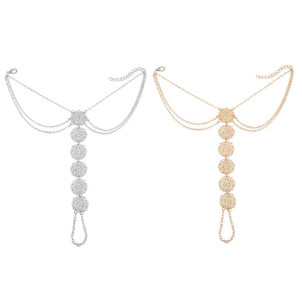 Bohemian Style Anklets Ankle Decoration for Decor Silver Accessory