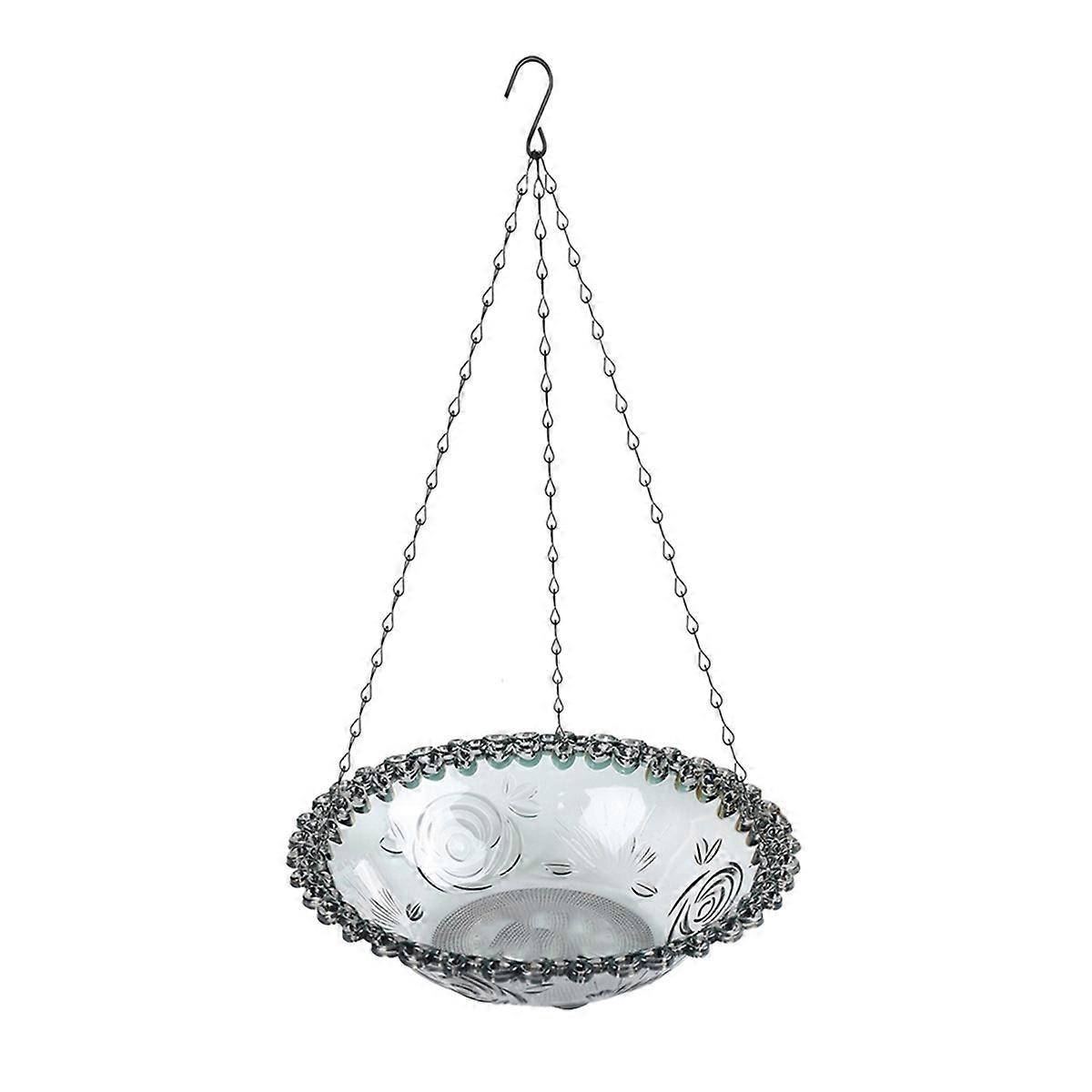 Bird Flower Shaped Hanging Bird Feeder Birdbath A