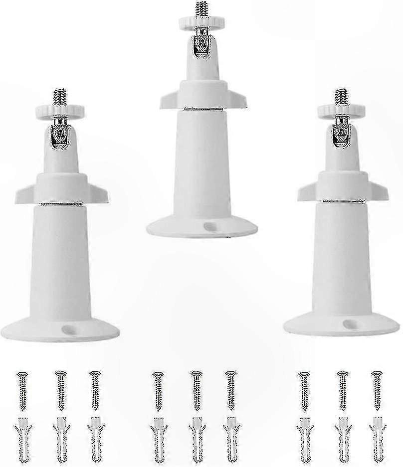 3x Adjustable Metal Mounts for Outdoor Security Cameras, 360-Degree Ceiling Compatibility