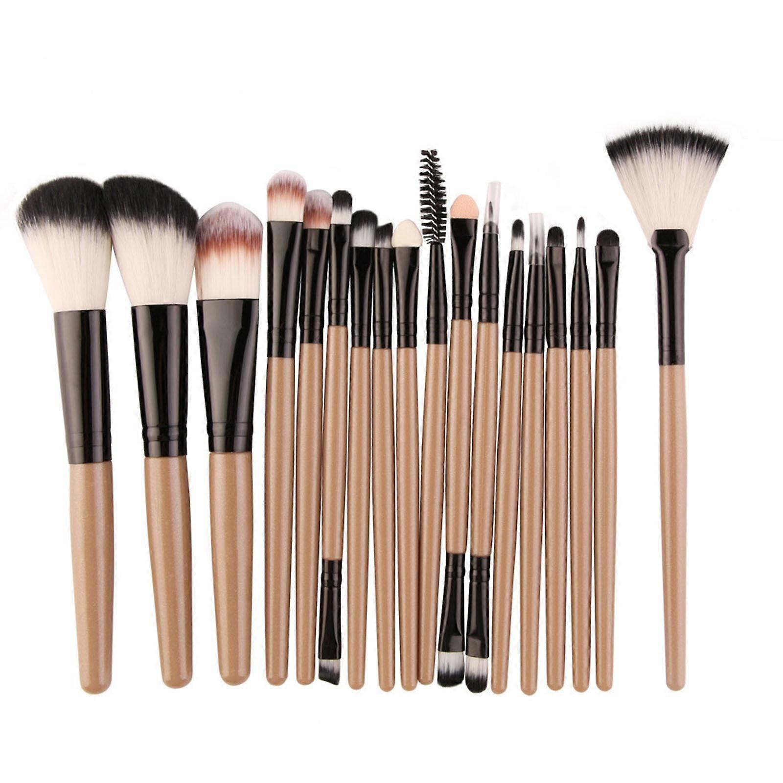 XUNRYAN 18 Pcs Makeup Brush Set Tools Make-up Toiletry Kit Wool Make Up Brush Set