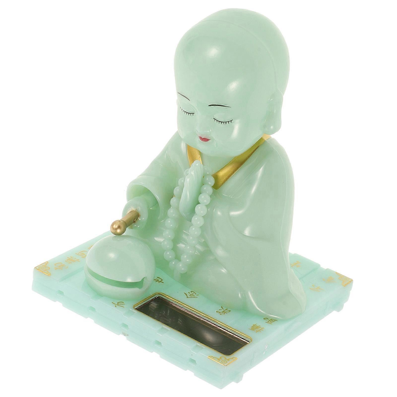 Car Dashboard Solar Buddha Statue Set for Decoration 4Pcs Figurines