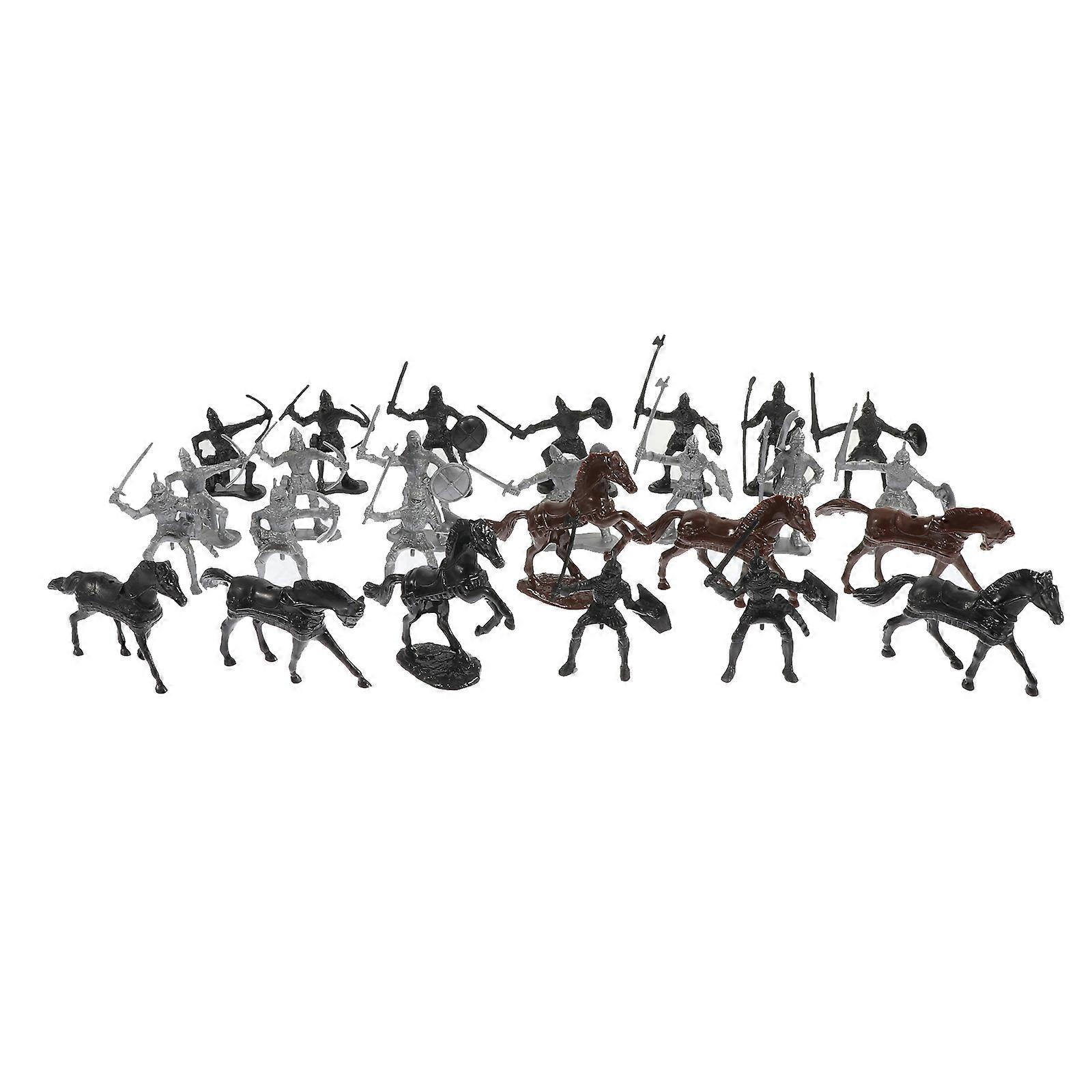 Model Scene Toy Plastic Soldiers Figures for Playing Use 2Sets Kids Toys