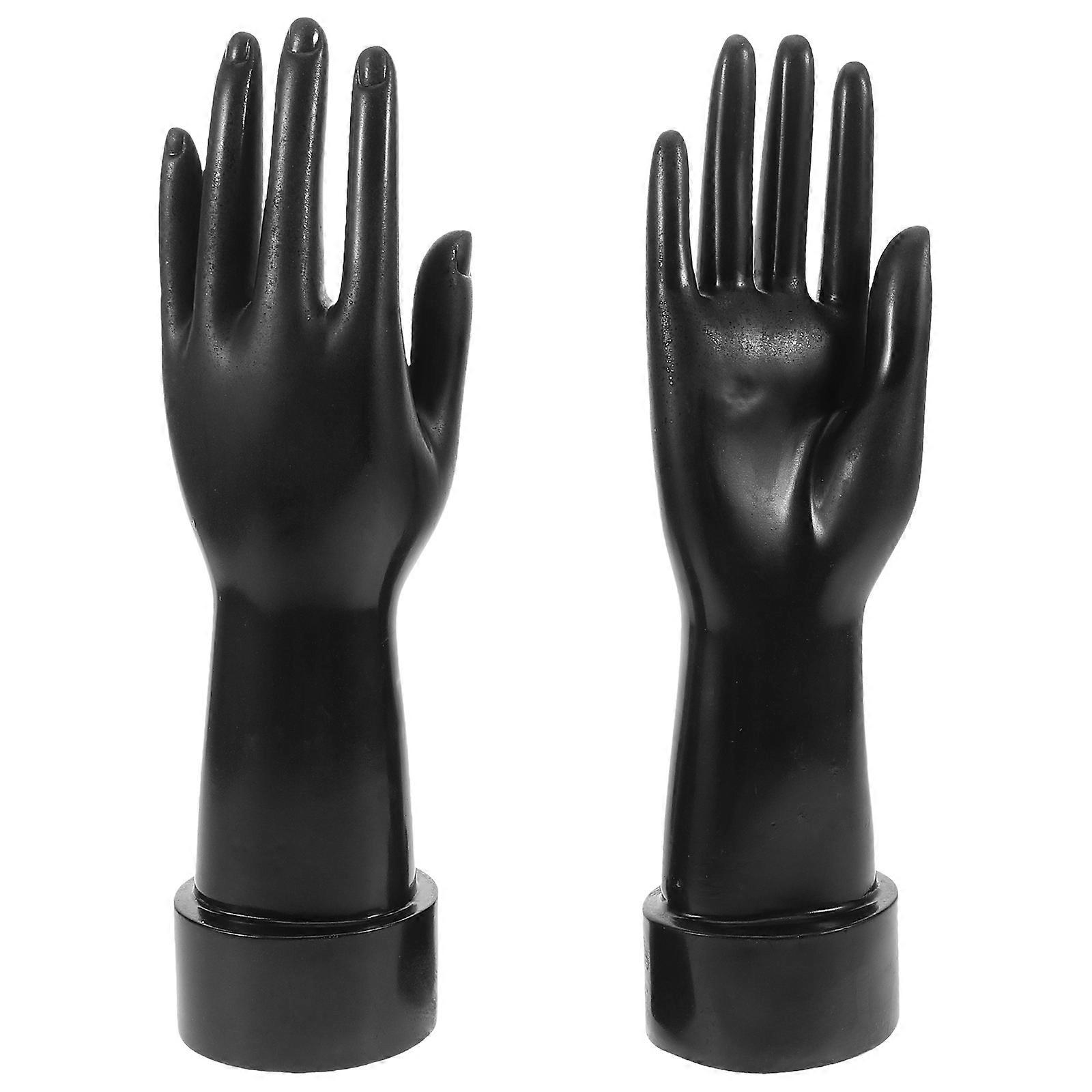 Desktop Ring Holder Multifunction Hand Model Stand with 6Pcs for Jewelry