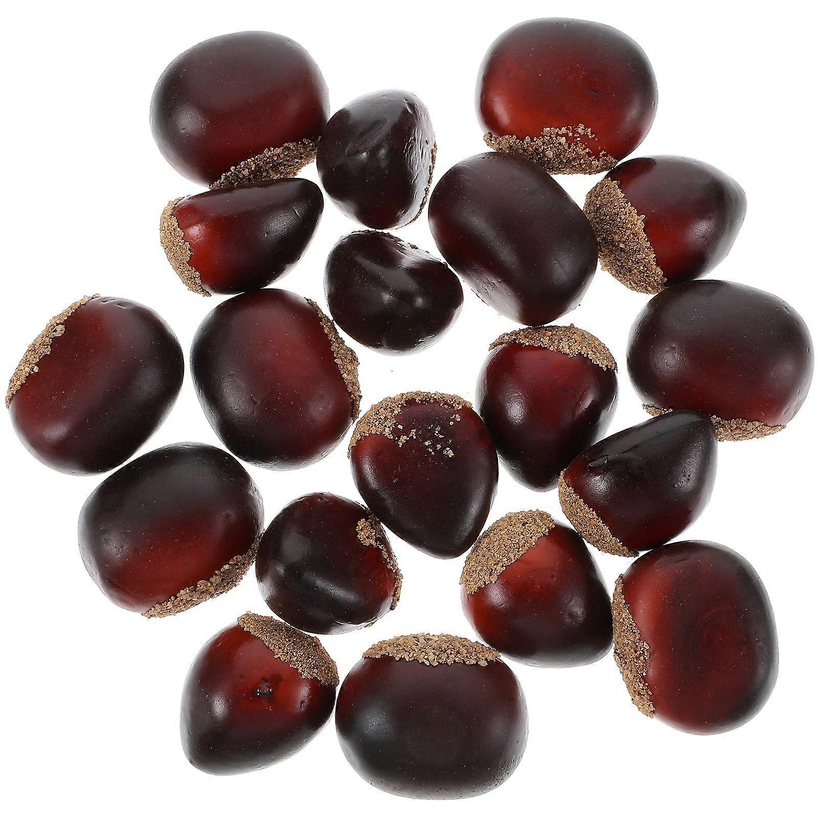 20Pcs fals castan artificial decor Food Model castan display bucătărie nuci prop