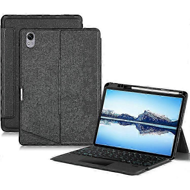 Compatible For Huawei Qingyun C7 (2nd Gen) Leather Case + Bluetooth Keyboard with Backlight Trackpad
