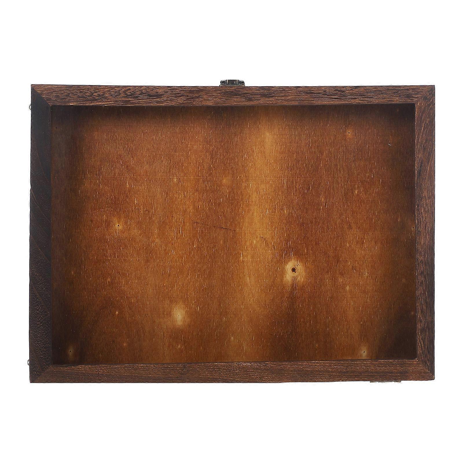 3Pcs Rectangular Specimen Display Case Coffee Color Protection For Coins