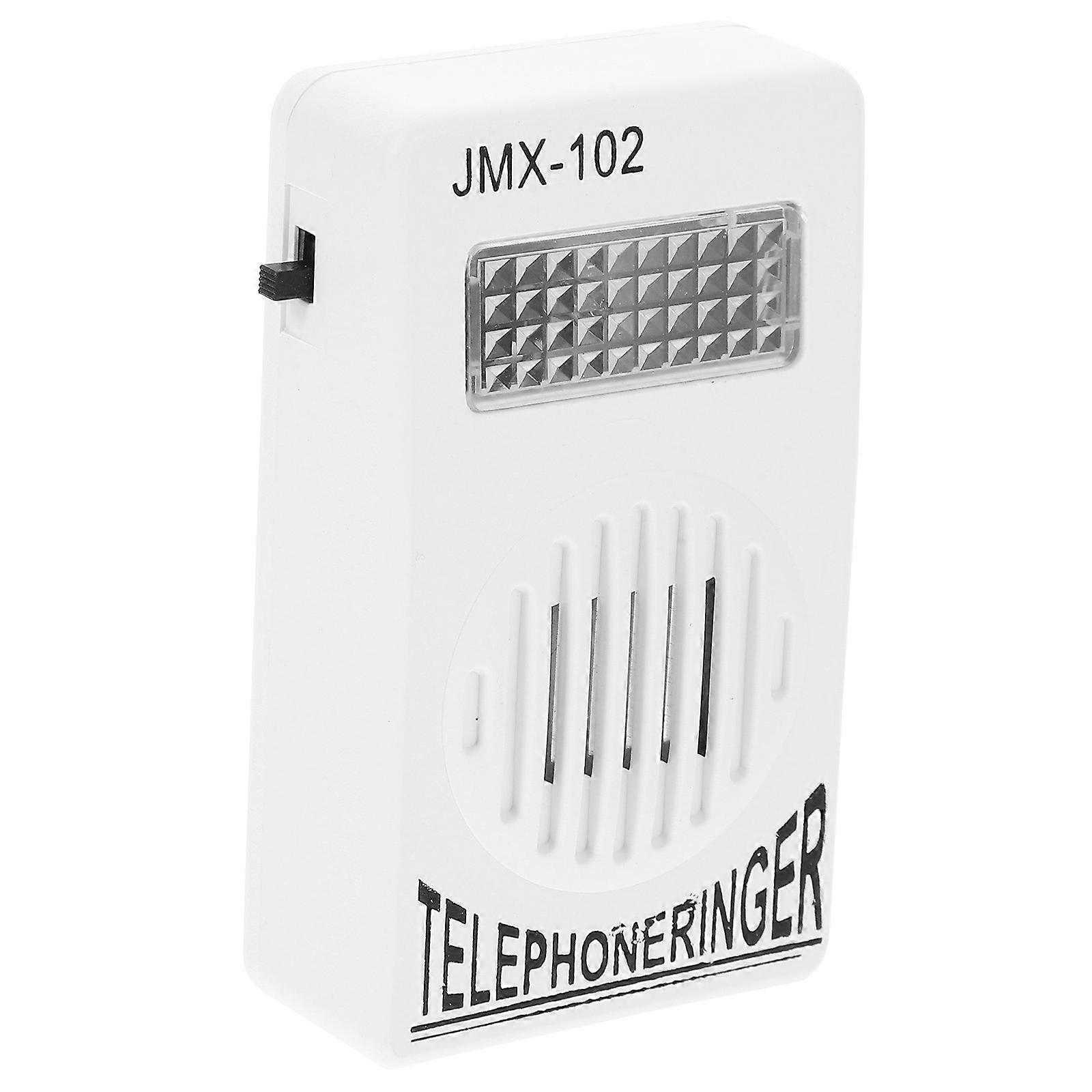 Landline Phone Ring Amplifier Device For Home Use White Compact Design Adjustable Volume 1Pcs