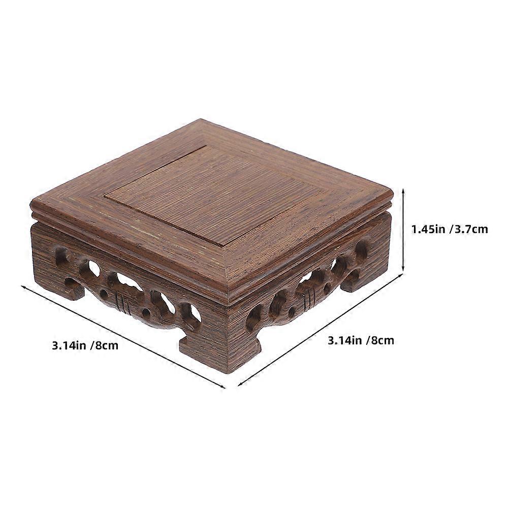 Rectangular Wood Display Base for Display 5Pcs Wooden Stand