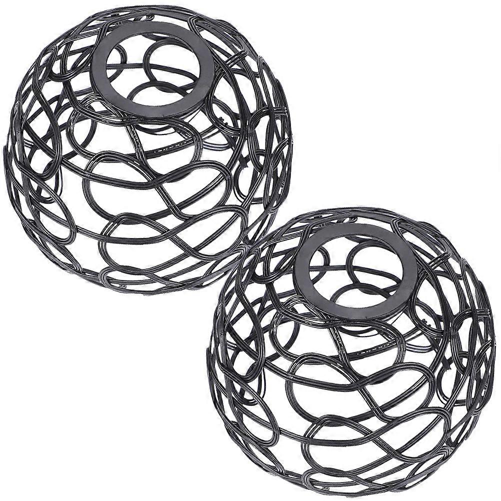 Black Lamp Shade Ceiling Lamp Shade for Hanging Light 4Pcs Hollowed Iron Design
