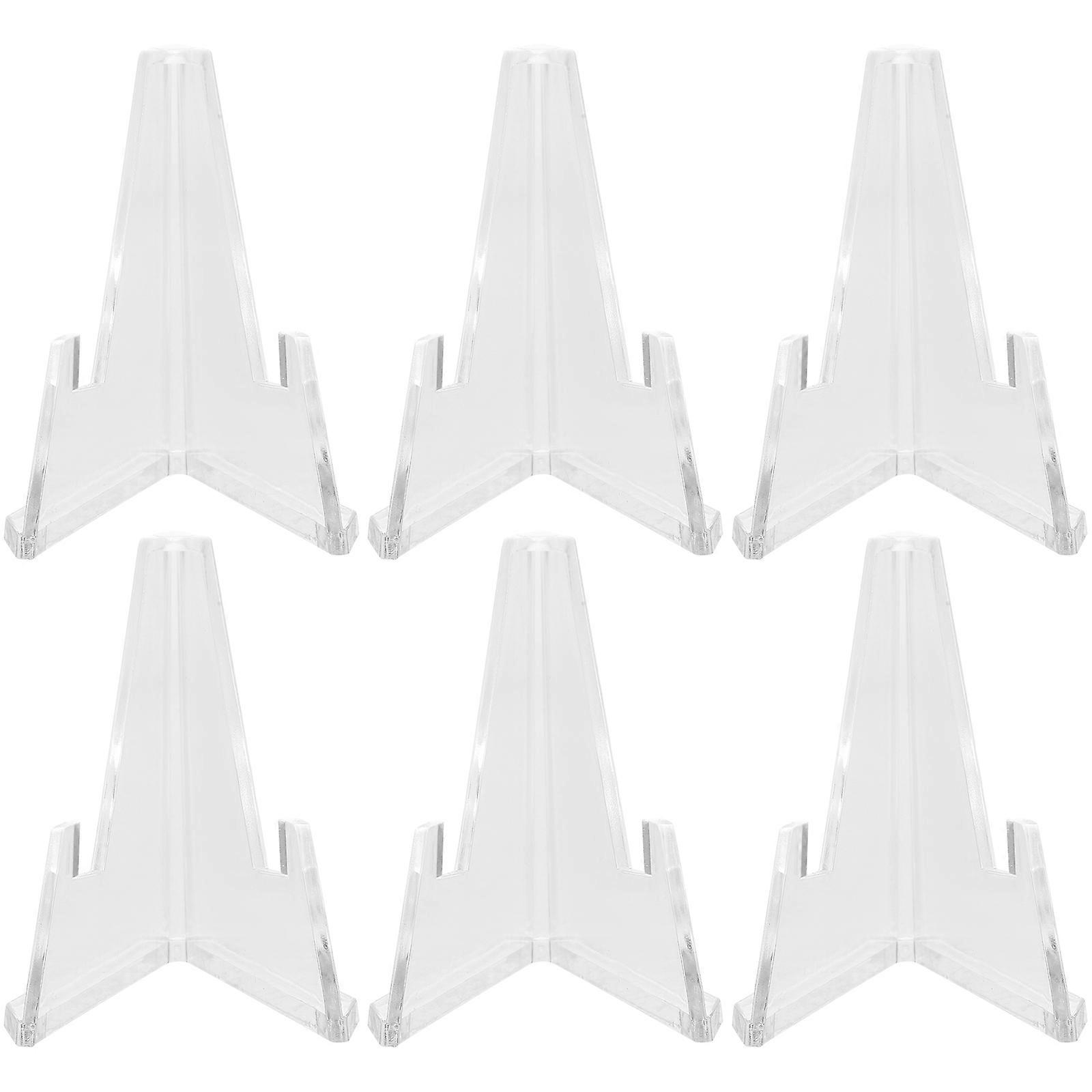 Easel Display Stand Mini Easel Stand Showcase Miniatures Stable Acrylic 2.24X1.97X1.49IN 6Pcs