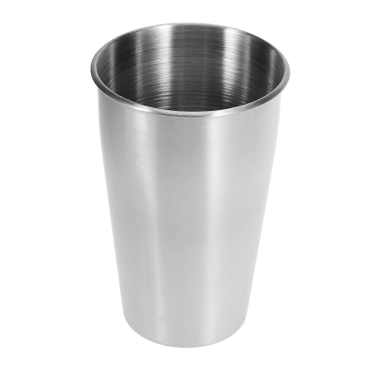 Silver Stainless Steel Beer Mug for Drinking Practical 500ml Container
