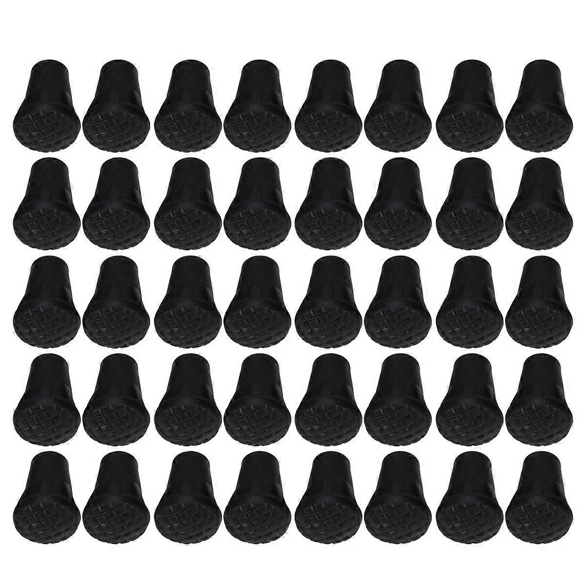 Hiking Stuff Pole Tip Protectors for Protection 80Pcs Black