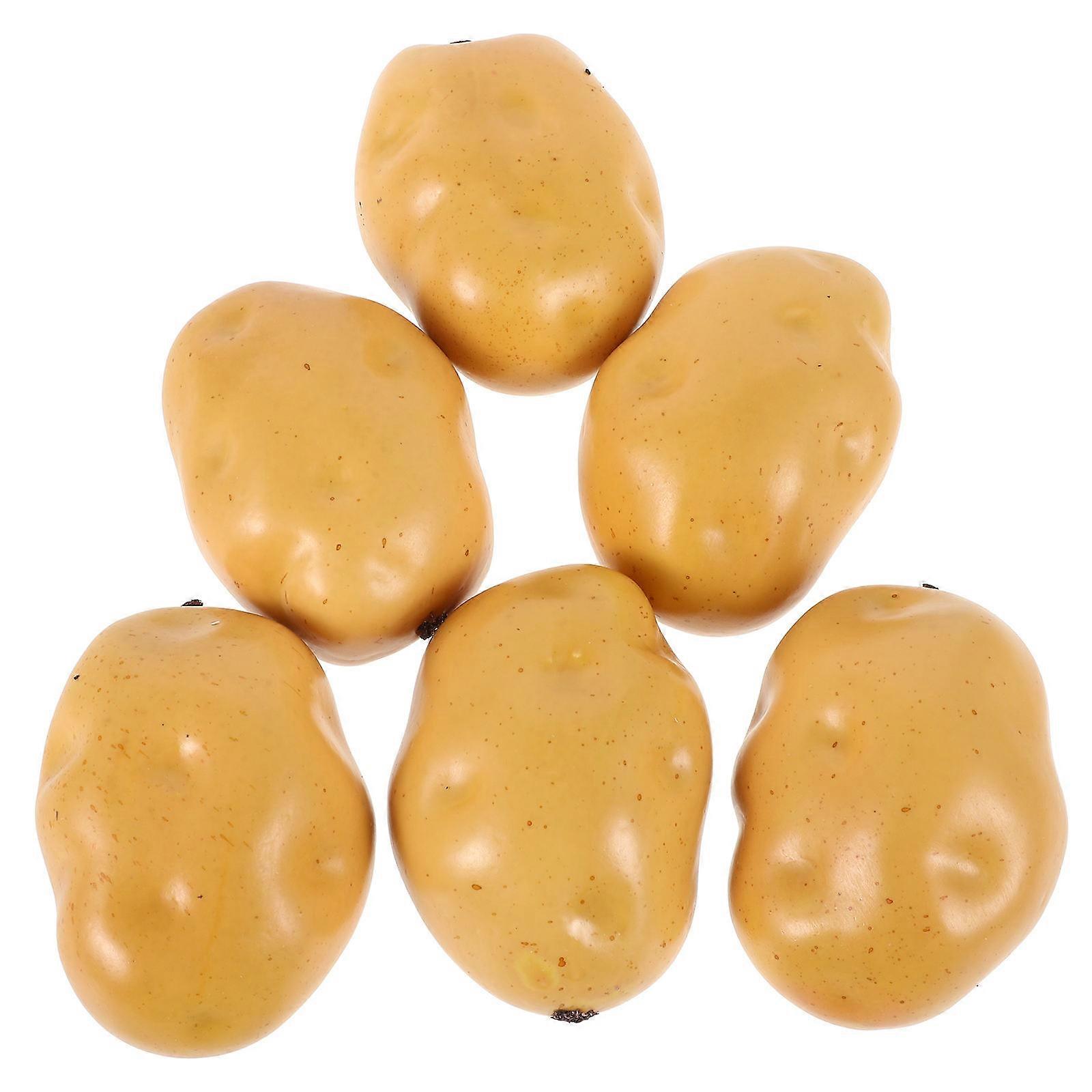 Artificial Potato Ornament Foam Potato Model for Kitchen Decor 30Pcs