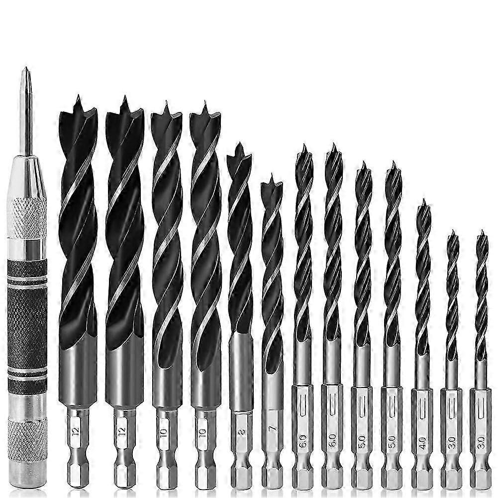 13PCS -Point Wood Drill Bit Set