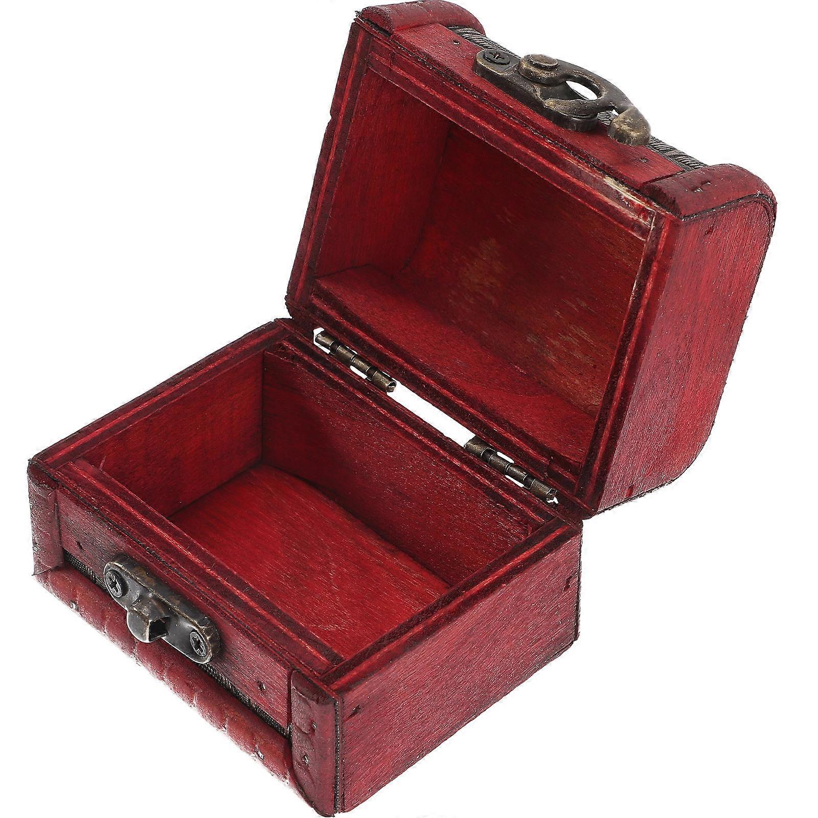 Christmas Candy Box Wooden for Storage 5Pcs Retro Style Multi Color Box
